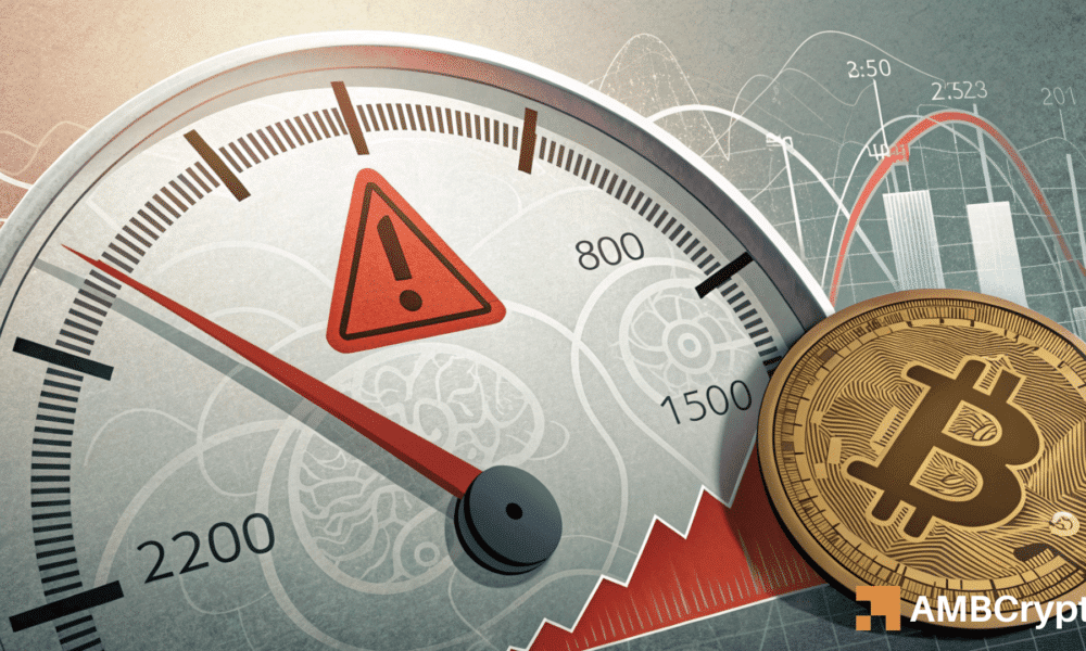 交易比特币的注意事项！——为什么这个指标意味着BTC可能会下跌20%？